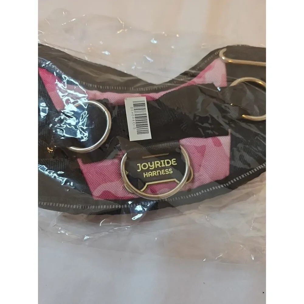 “JOYRIDE” HARNESS SIZE “S” NO PULL, 3 Rings Safety FOR DOGS 10-19lbs Pink Camo